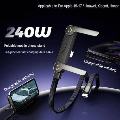 Magicable™ -  2-in-1 Fast Charging Cable With Phone Stand